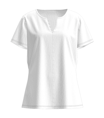 女数码印仿棉V领短袖T恤LTW20497 - 仿棉-180g/S
